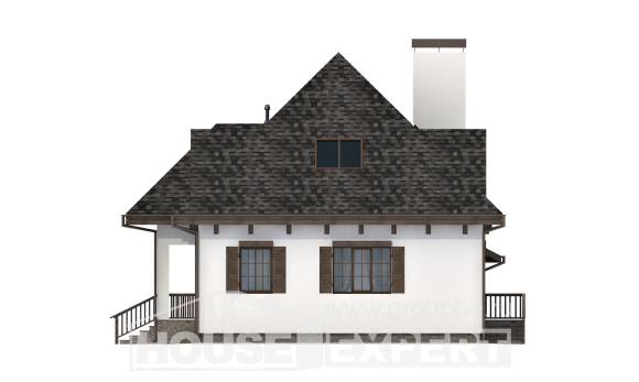 110-002-Л Проект двухэтажного дома мансардный этаж, гараж, классический загородный дом из поризованных блоков Грозный, House Expert