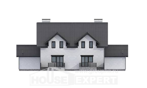 290-003-П Проект двухэтажного дома мансардный этаж, современный загородный дом из арболита Грозный, House Expert