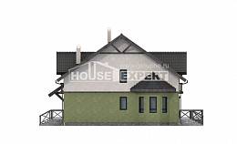 120-003-П Проект двухэтажного дома с мансардой, простой загородный дом из арболита Гудермес, House Expert