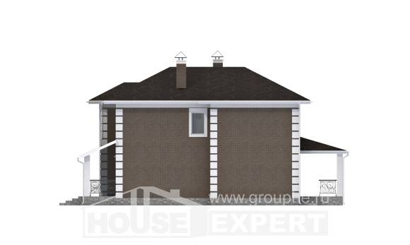 185-002-П Проект двухэтажного дома, доступный коттедж из газобетона Грозный, House Expert