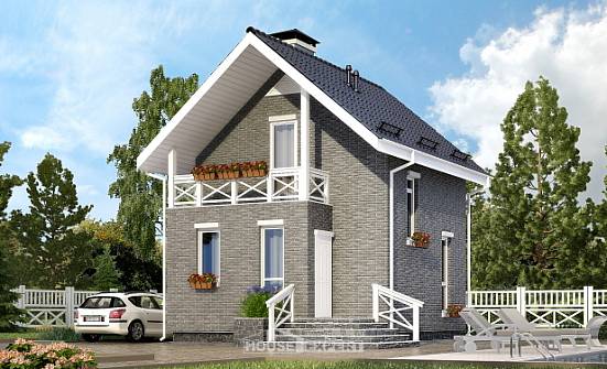 045-001-П Проект двухэтажного дома мансардой, уютный загородный дом из арболита Гудермес | Проекты домов от House Expert