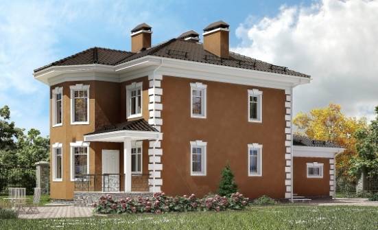 150-006-П Проект двухэтажного дома и гаражом, бюджетный домик из бризолита Гудермес | Проекты домов от House Expert