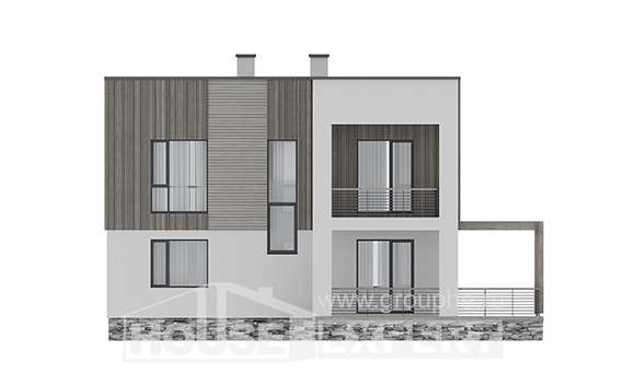 150-017-П Проект двухэтажного дома, уютный коттедж из керамзитобетонных блоков Гудермес, House Expert