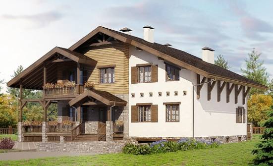 400-004-П Проект трехэтажного дома с мансардой и гаражом, огромный домик из кирпича Грозный | Проекты домов от House Expert