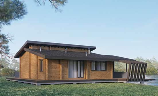 100-007-П Проект бани из дерева Грозный | Проекты одноэтажных домов от House Expert