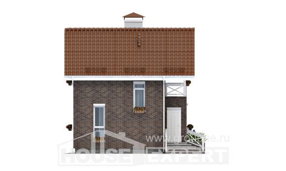 045-001-Л Проект двухэтажного дома мансардой, крохотный коттедж из керамзитобетонных блоков Грозный, House Expert